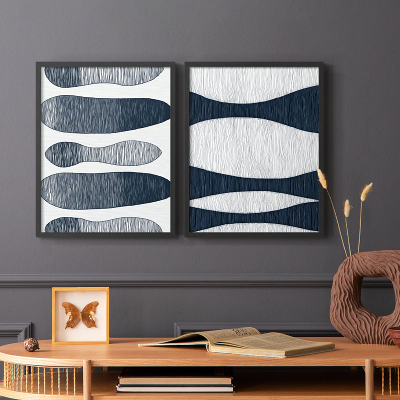 Série ABSTRACT DCCIX - Reproduction encadrée de qualité supérieure - prête à être accrochée - aucun clou requis - aucun clou requis