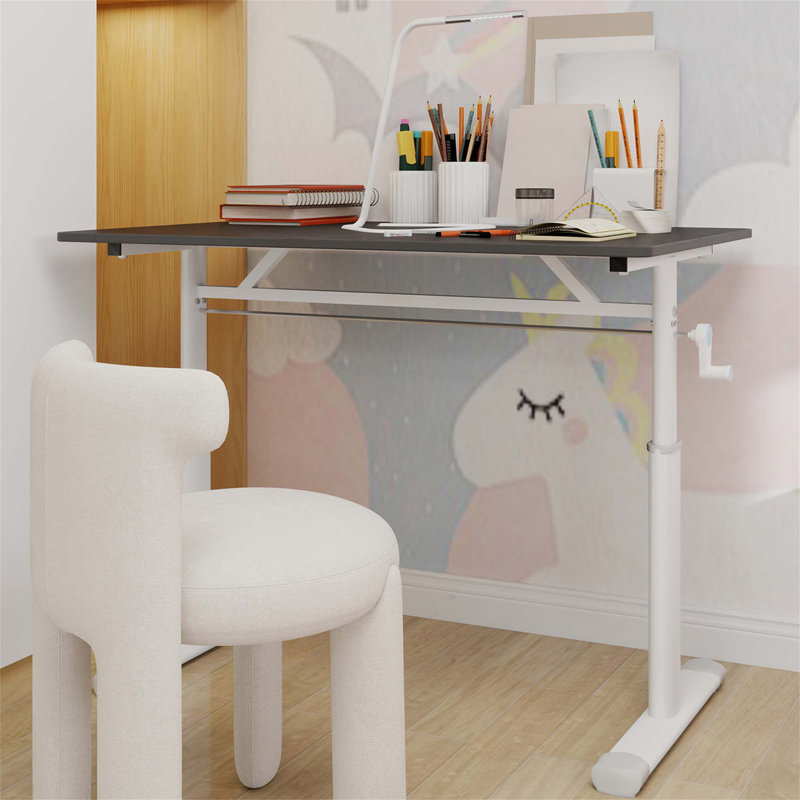 Bureau d'étude réglable pour enfants et adultes - Bureau à hauteur réglable, polyvalent pour la maison / le bureau, design compact et polyvalent