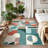 Boho Geometric Machine Washable Rug with Rubber Backing Soft Low Pile Non Slip Carpet for Living Room Bedroom-1425783545