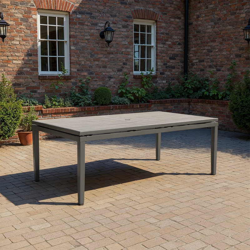Outdoor Contemporary 42X85 Dining Table - Gray