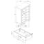 Commode 5 tiroirs Hadfield cacao foncé, solution de rangement spacieuse et élégante pour les chambres organisées et élégantes