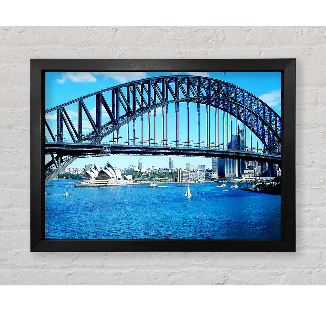 Gerahmtes Poster Sydney Harbour Bridge Opernhausansicht