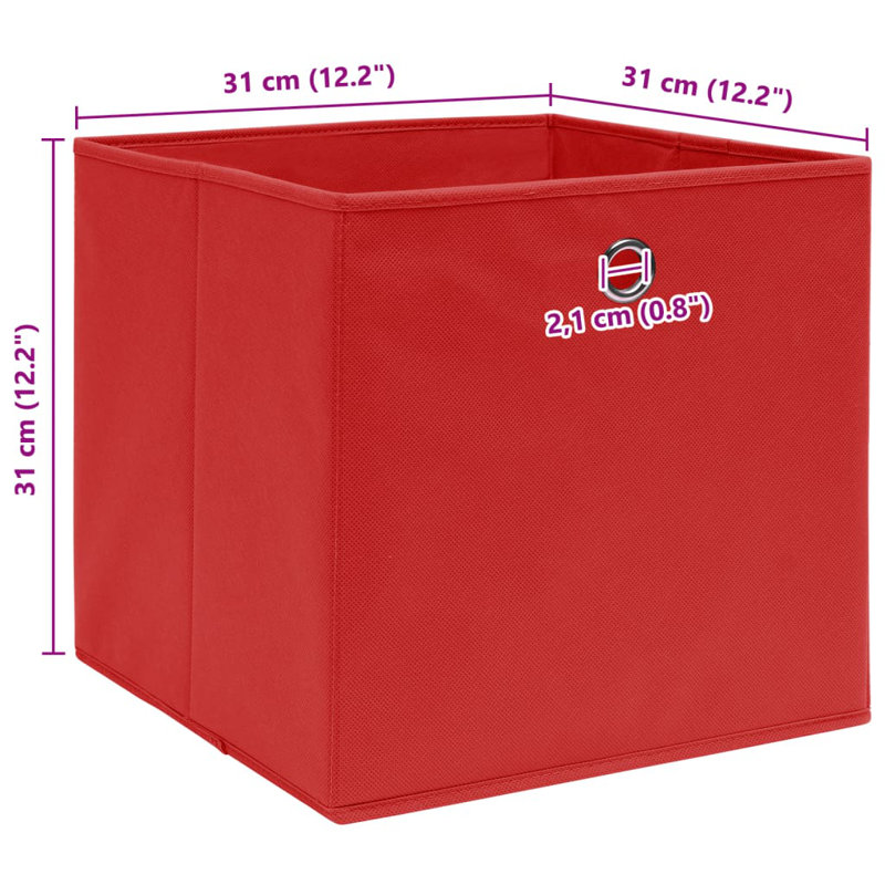 Rebrilliant Fabric Bin, Red