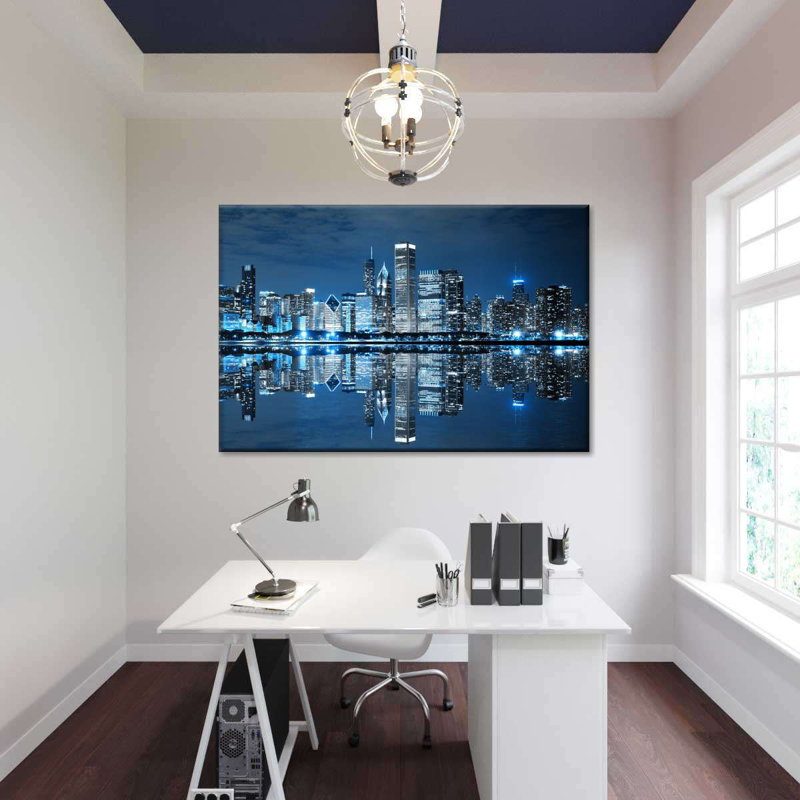 " Chicago Night Lights ", 16" H x 24" W x 1.25" D