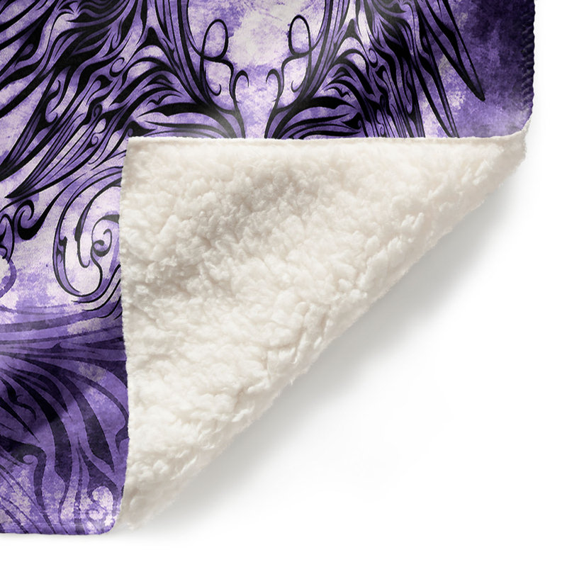  Couverture douce en sherpa, 51 po x 60 po, Raisin