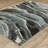 Maline Abstract Waves Blue/ Green Area Rug-2112202494