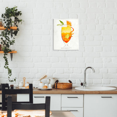 Plaque murale «Summer Cocktail Orange Fruit», conception par Lorenzo Collective