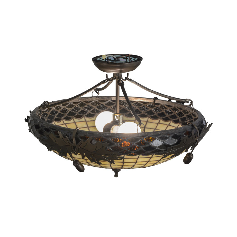 Rustic Lodge 2 - Light Semi Flush Mount