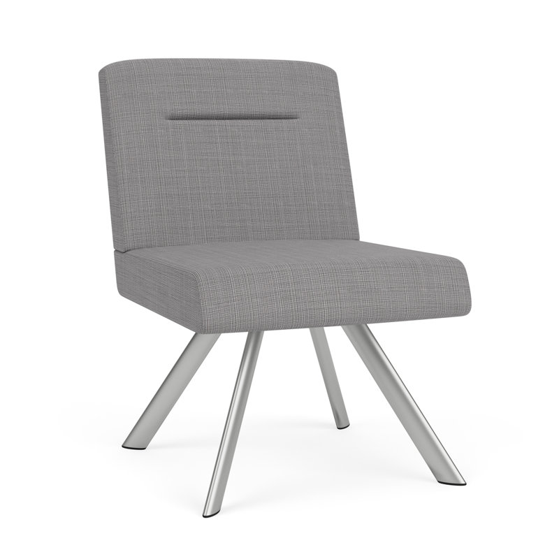 Fauteuil d'invité Willow, Argent argent, Gris chambray