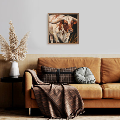 Longhorn brun et blanc