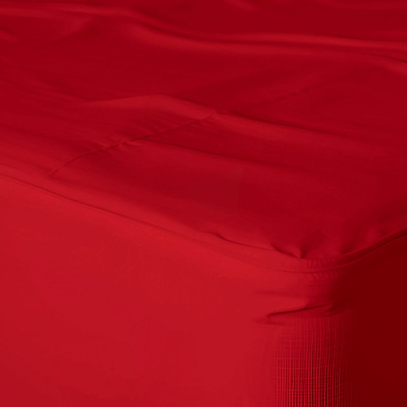 Paul's Microfibre Super Soft Brushed Deep Fitted Bed Sheet, Red, Single (3')