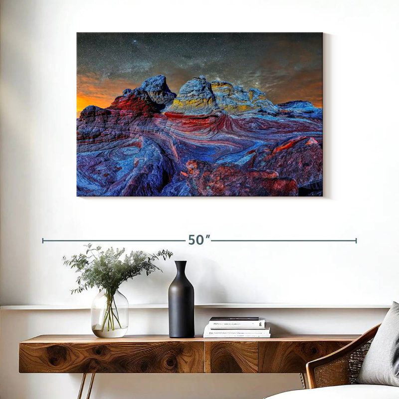 Alvord, crépuscule profond, poche blanche, Arizona, H 26 po x l 39 po