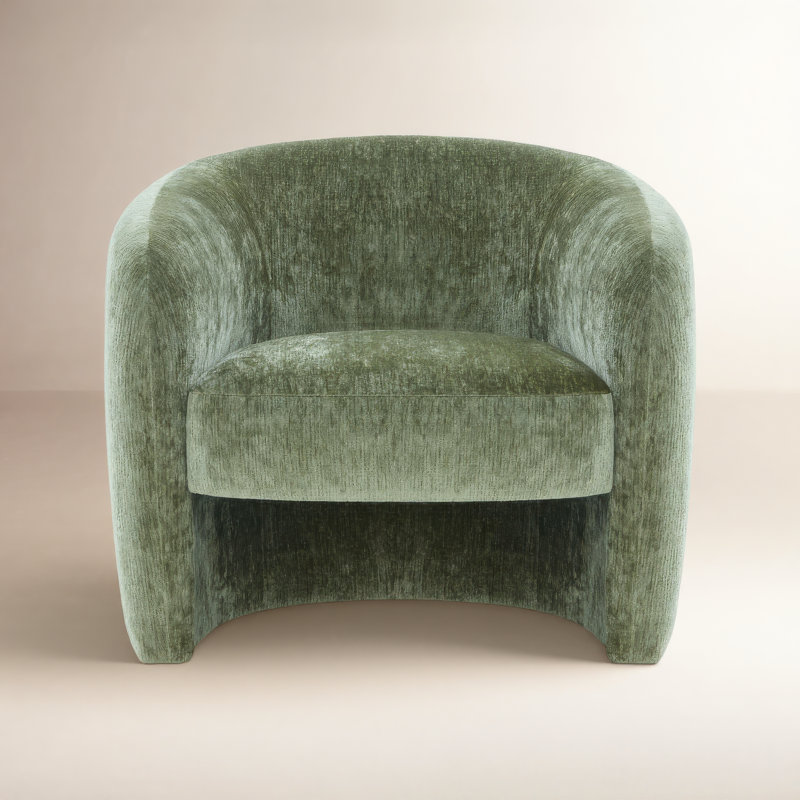 Solace Upholstered Armchair, Olive Green Chenille