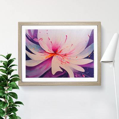 Carnation Flower Splash Vol.3 Abstract 1 Piece Single Picture Frame Wall Art