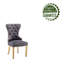 Chaise de salle à manger en velours avec pieds en bois d'hévéa Gislene-1006113026-941282243