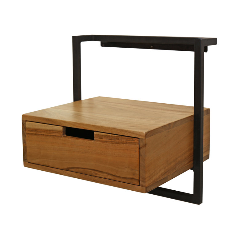 44cm W Steel Bedside Table