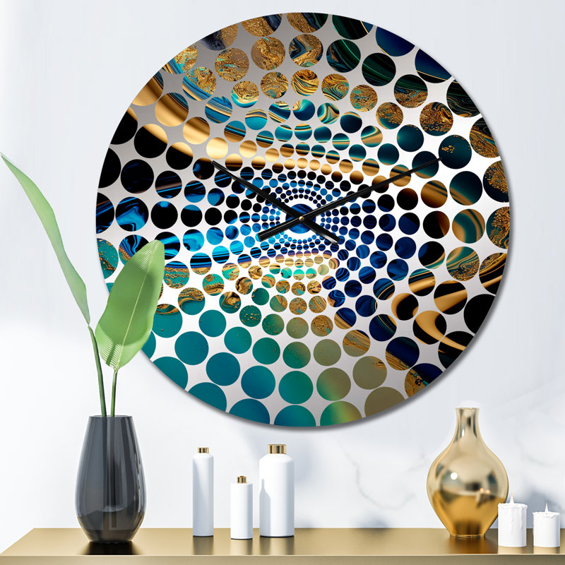 Sarahy - Horloge murale peinture abstraite, Petit