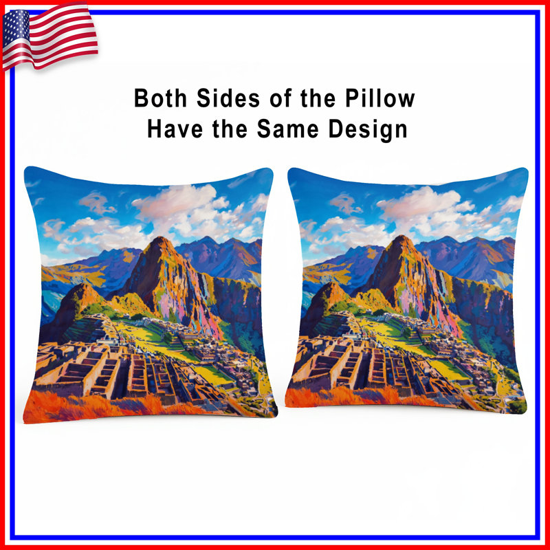 Coussins Machu Picchu, 16 x 16 pouces