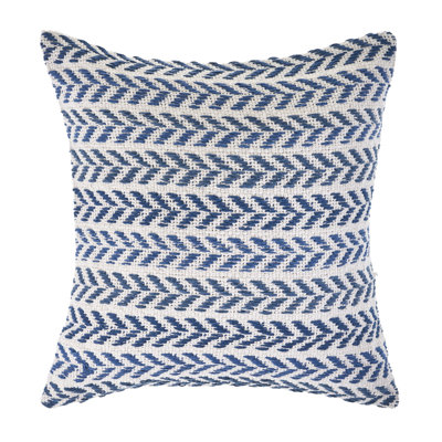 Hand Woven Chevron Square Cotton Throw Pillow