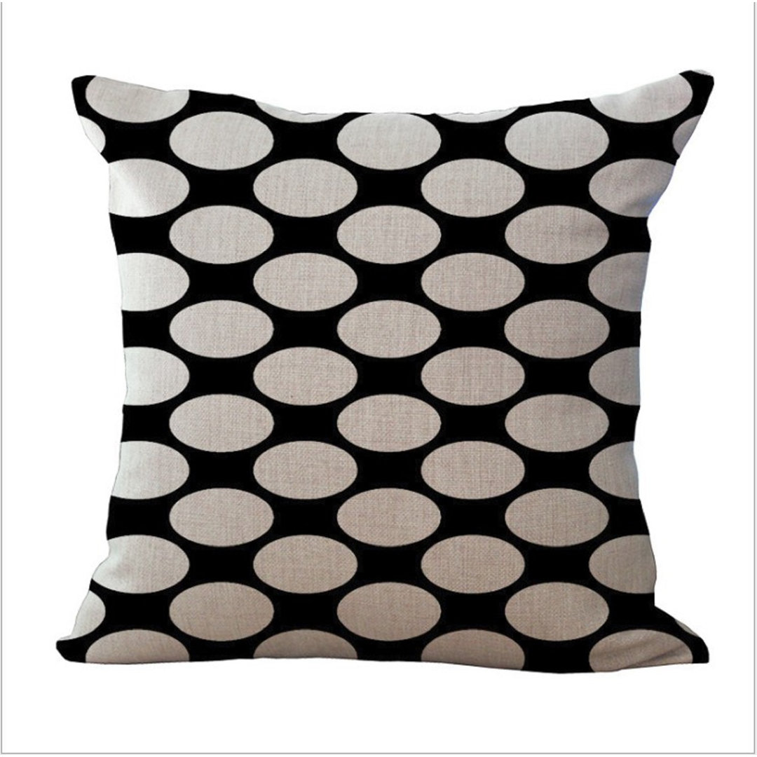 (Covers Only) Set of 2 B&W Pattern Pillow Covers (Set of 2) Beauty Acrylic