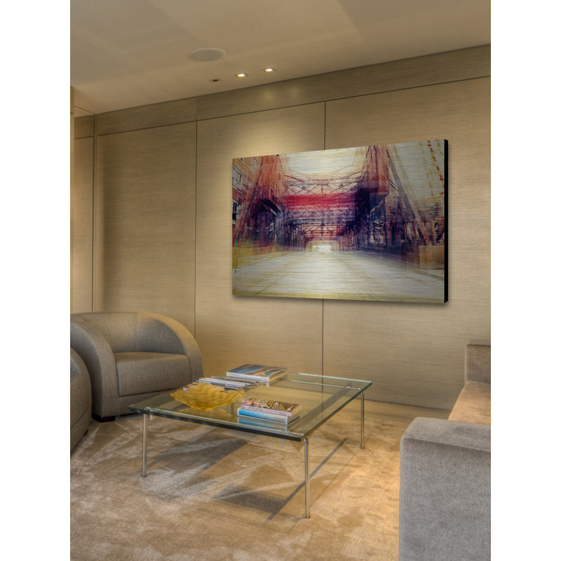 « the passage », reproduction d’art sur aluminium brossé, H 30 po x l 45 po x P 1,5 po