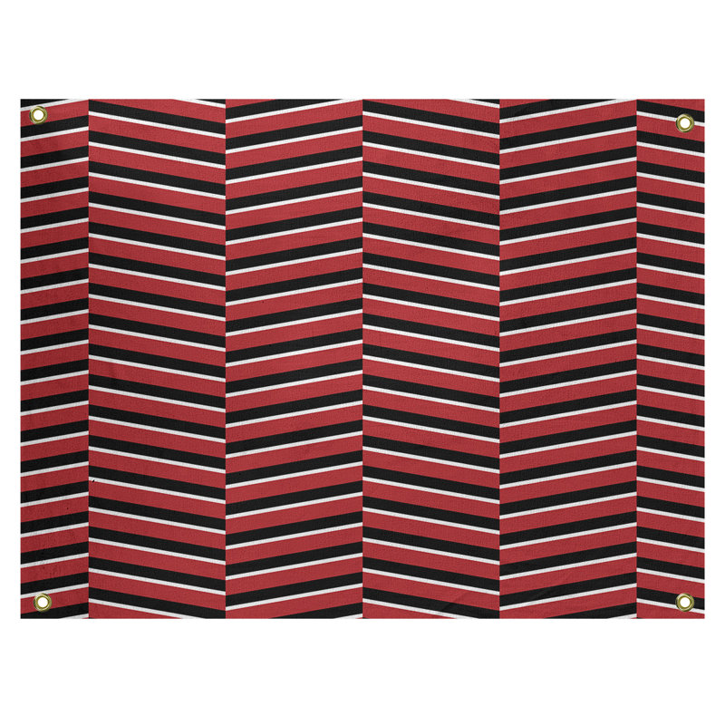 Jaya Polyester Tapestry, 26" H x 36" W, Red/Black