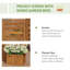 Paravent autoportant avec quatre jardinières surélevées en bois de sapin naturel et panneaux de treillis articulés