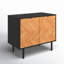 Armoire d'appoint Mid-Century moderne à 2 portes avec tablettes Liam-805845441