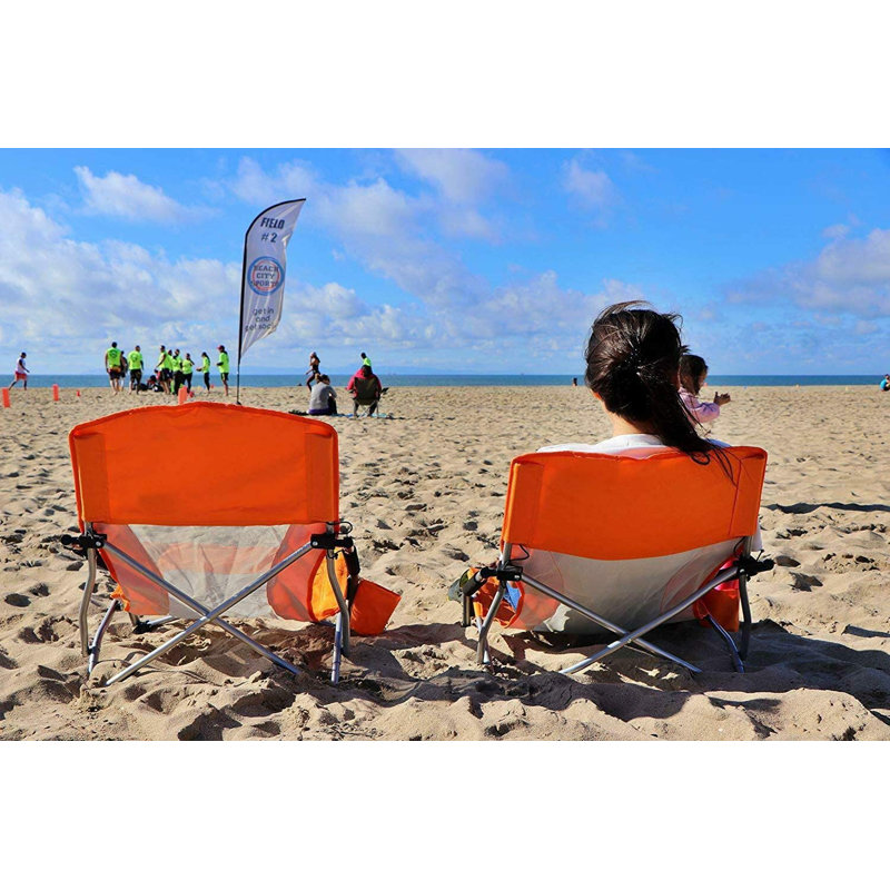 MUKE Folding Beach Chair, Orange