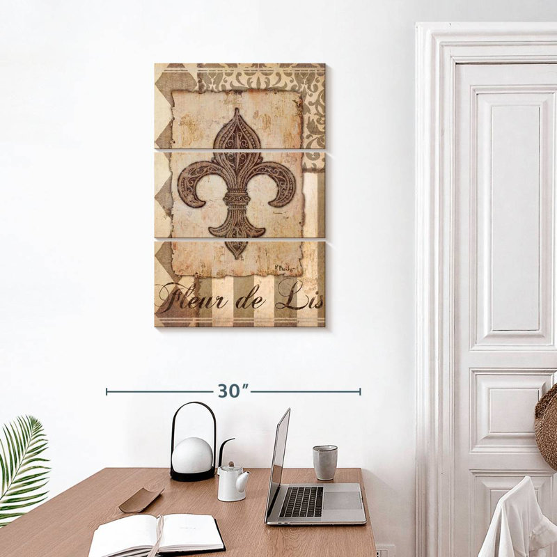 Collage provincial Kerner I - Fleur de lis, H 32 po x l 20 po