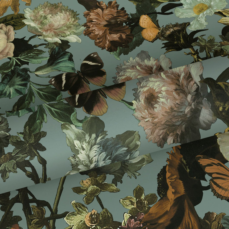 33' L x 20.9" W Floral Wallpaper Roll