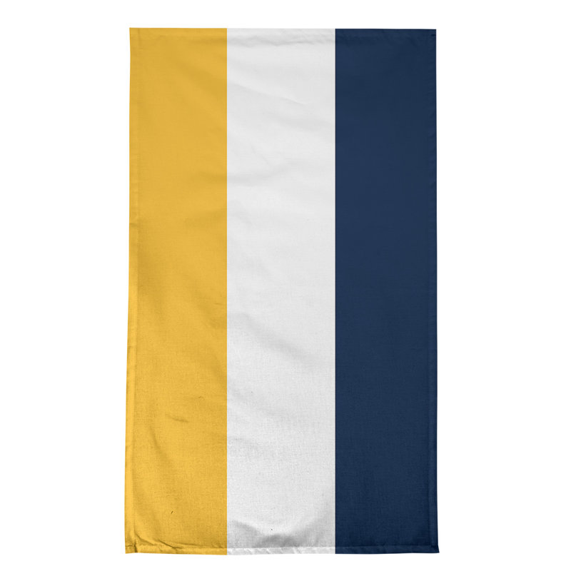 Anaheim Stripe Tea Towel Kitchen Towel, Cotton Twill, Gold/White/Blue