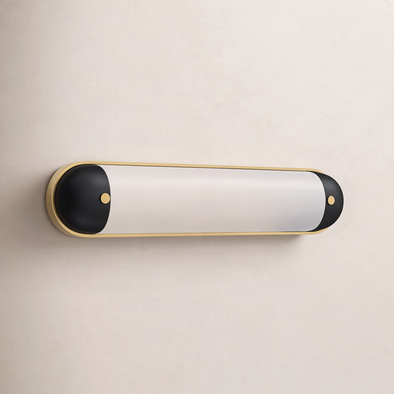 Miraval Dimmable Bath Bar, Black/Natural Aged Brass