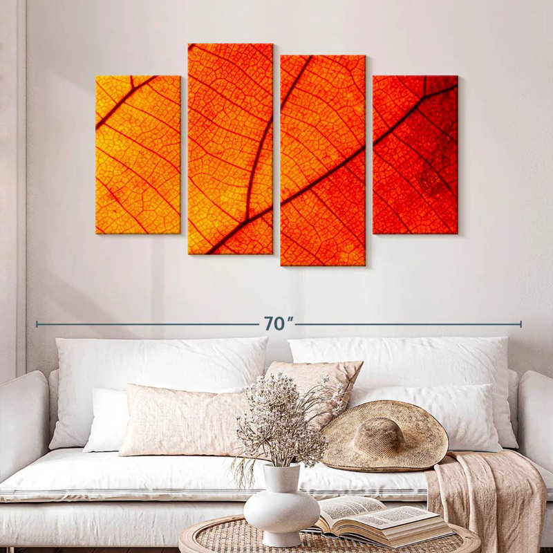 Harnek Autumn Leaf Venation, 32" H x 52" W