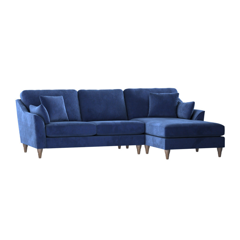 Melbern 3 Seater Corner Sofa, Navy, Right Hand Facing