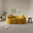 Boneless 2-seater Curved Compressed Sofa, Upholstered Loveseat-1517961822