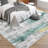 Modern Abstract Area Rug – Soft Low Pile, Machine Washable, Non-Slip, Non-Shedding, Mark Resistant – Yellow-Green Hue, 8x10ft-1453568854