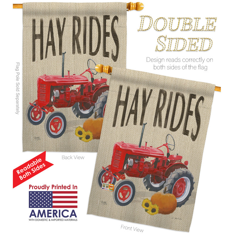 Ensemble de drapeaux 40 x 28 po Hay Rides