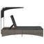 Double chaise longue avec auvent et rotin en polyester-246174886-246174904