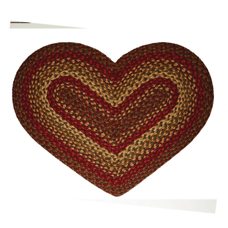Tapis Carlynne, Brun/rouge/vert