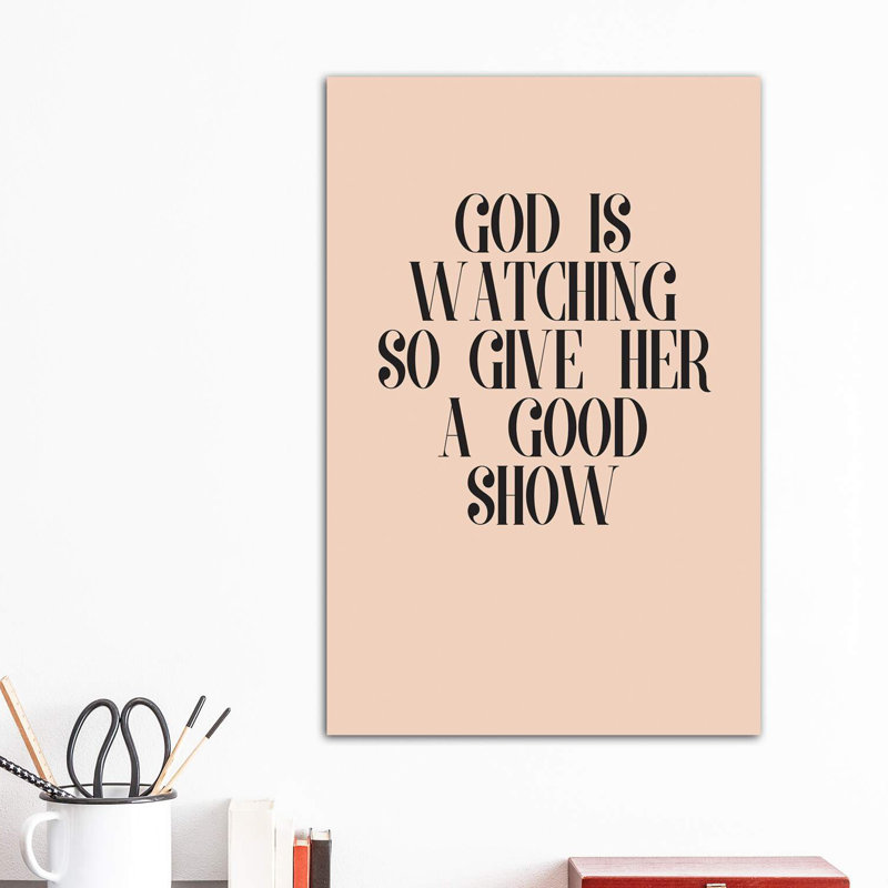 God Is Watching - Wrapped Canvas Print, 30.48 cm H x 45.72 cm W