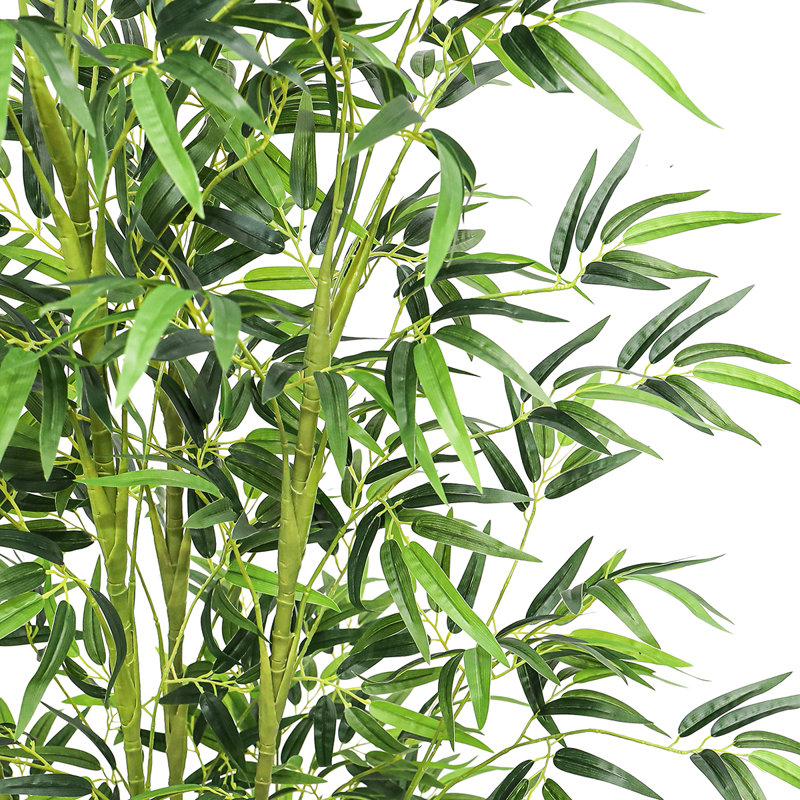 6ft Real Touch Artificial Bamboo Tree Plant in Black Pot