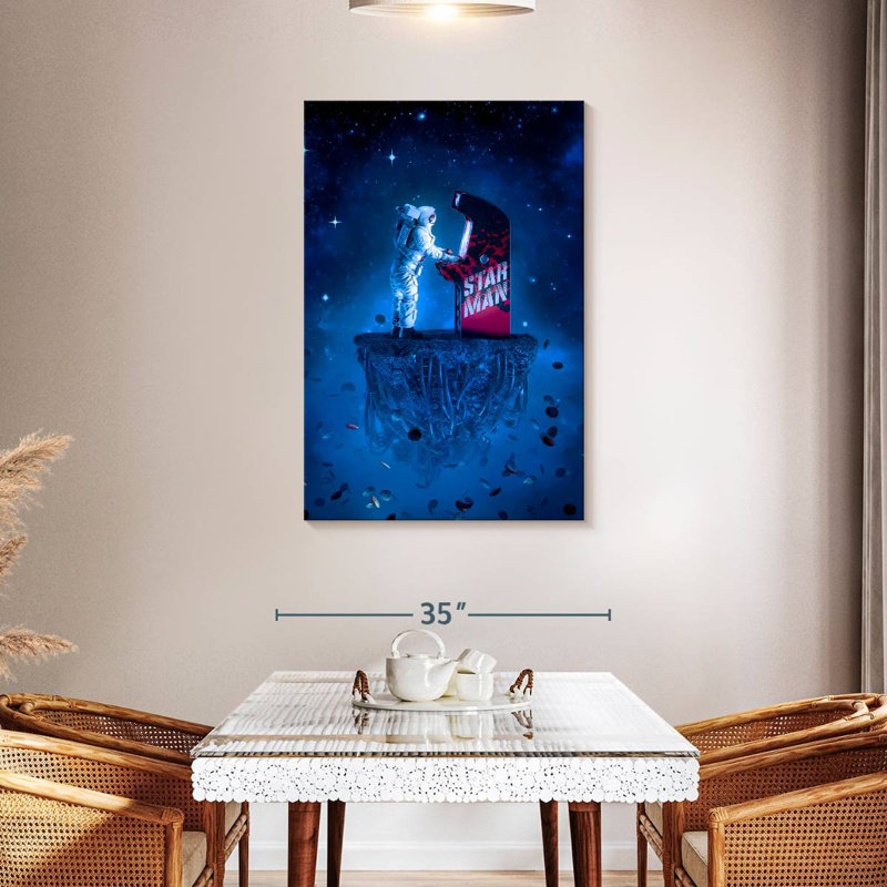 Kelan Arcade Gamer Astronaut, 45" H x 30" W