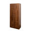 Armoire d'appoint en bois rétro de 60 pouces avec 4 portes, blanc antique et brun, rangement multifonctionnel pour la décoration intérieure-117949662
