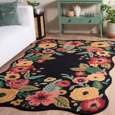 Tapis d'intérieur en laine touffeté à la main Jardin