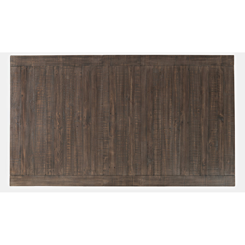 Ensemble de salle à manger en bois massif de pin 7 pièces Hebden, Noir rétro, 5 pièces: table, 4 chaises
