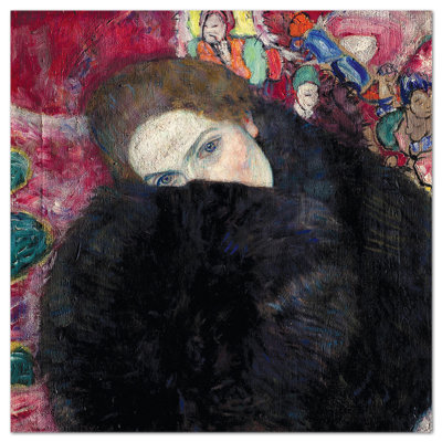 Lady with the Sleeve by Gustav Klimt - Unframed Painting