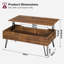 Darlene Lift Top Four Leg Coffee Table with Storage