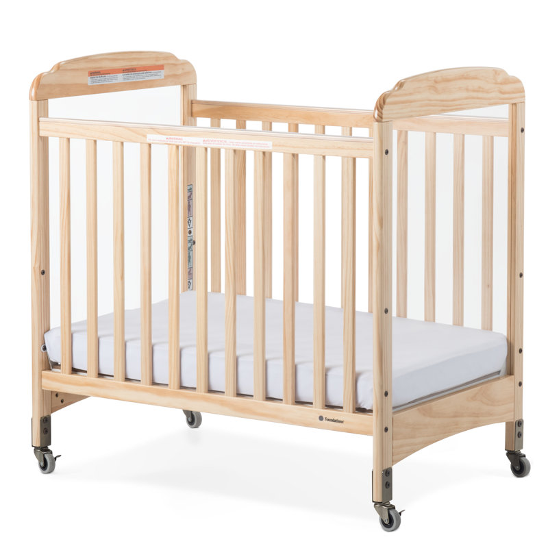 Serenity Compact Fixed-Side Clearview Crib, 2 Panel