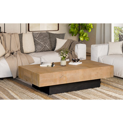 Camari Solid Wood Pedestal Coffee Table